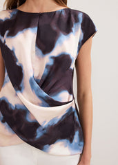 Honor Blurred Top - Black Multi