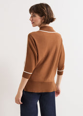 Hallie Tipped Jumper - Brown