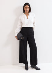 Amal Textured Blouse - Cream