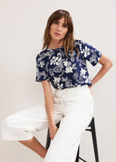 Elma Postcard Top - Navy