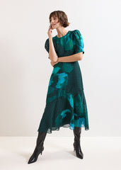 Petite Nancy Midi Dress - Green