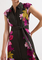 Robyn Floral Midi Dress - Khaki