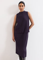 Gracie Ribbed Dress - Purple
