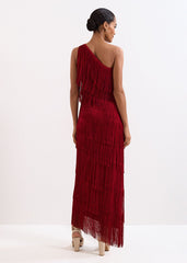 Otto Red Maxi dress - Dark Red