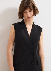 Vari Bow Waistcoat - Black