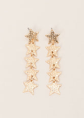 Star Drop Earrings - Gold
