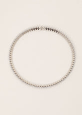 Short Stone Necklace - Silver