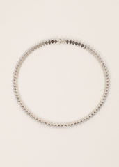 Short Stone Necklace - Silver