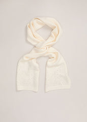 Sparkle Trim Scarf - Ivory