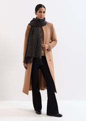 Irregular Spot Scarf - Black Multi