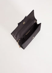 Grosgrain Bow Clutch - Black