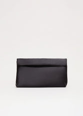 Satin Clutch Bag - Black