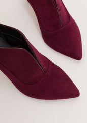 Suede Boots - Dark Red