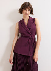 Becky Tux Midi Dress - Burgundy