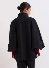 Katlin Cape Coat - Black