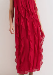 Helena Red Maxi Dress - Red