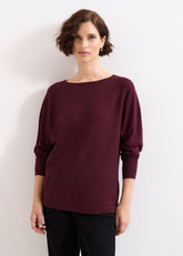 Long Line Cristine Jumper - Burgundy
