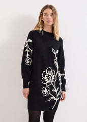Rosa Jumper Dress - Black/Ivory