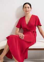 Julissa Wrap Dress - Red