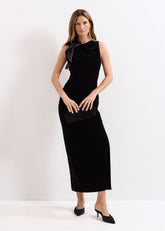 Melony Velvet Dress - Black