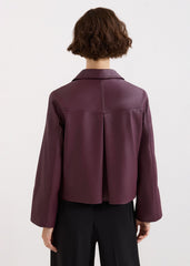 Malina PU Jacket - Burgundy