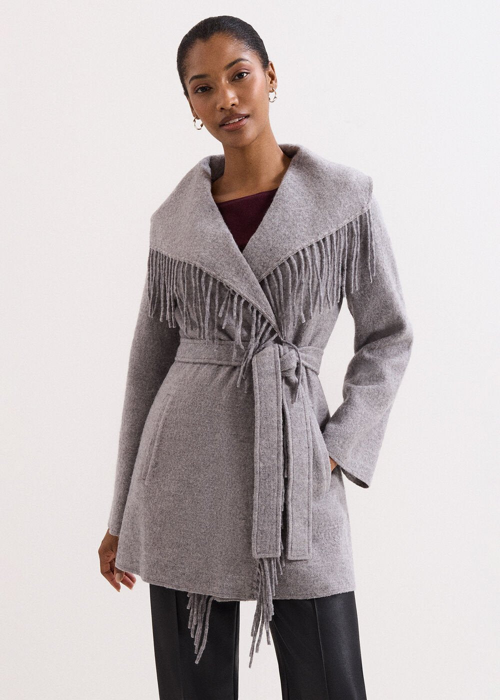Lisa Tassel Coat - Grey