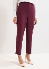 Fara Taper Trousers - Burgundy