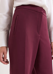 Fara Taper Trousers - Burgundy