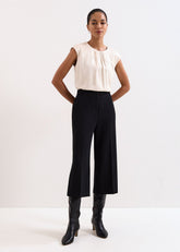 Aubrielle Black Culotte Trousers - Black