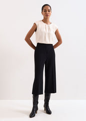 Aubrielle Black Culotte Trousers - Black