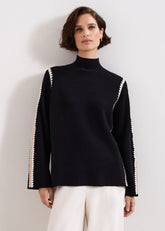 Immy Crochet Jumper - Black