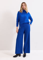 Aubrie Blue Straight Leg Trousers - Cobalt