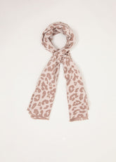 Mocha Leopard Scarf - Brown