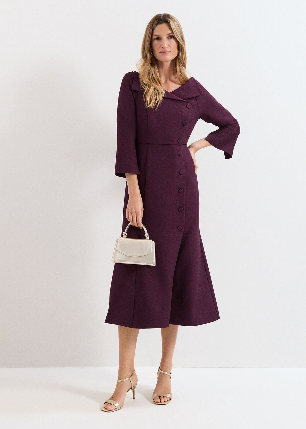 Petite Sienna Dress - Burgundy