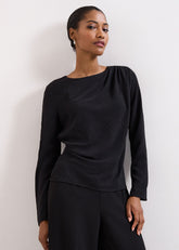 Noa Drape Top - Black