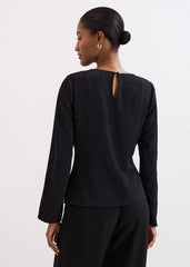 Noa Drape Top - Black