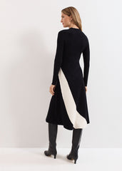 Julie Knit Dress - Black/Ivory
