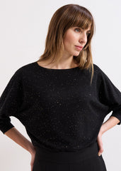 Sequin Cristine Knit - Black