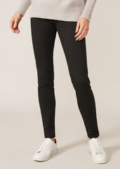 Amina Double Zip Skinny Jeggings - Forest Green