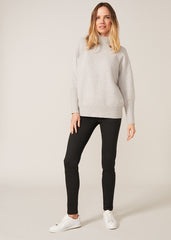 Amina Double Zip Skinny Jeggings - Forest Green