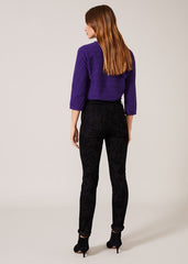 Rose Flock Jean - Black
