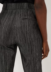 Geri Glitter Trousers - Black/Silver