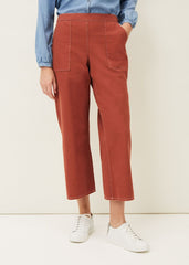 Nora Denim Culotte - Terracotta