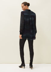 Erica Snake Skin Leggings - Black