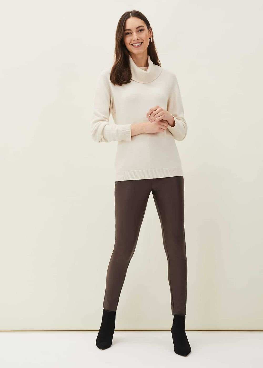 Kristina Faux Leather Skinny Jean - Mulberry