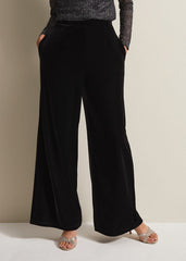 Florentine Velvet Co-Ord Trousers - Black
