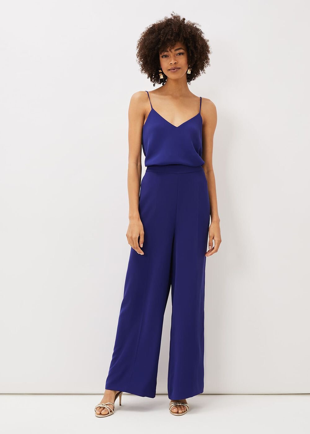 Avril Wide Leg Co-Ord Trousers - Violet