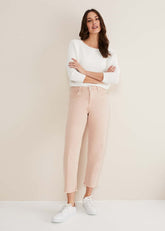 Petra Raw Hem Straight Leg Jean - Pink