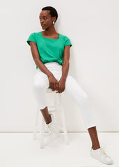 Miah Cropped Jegging - White