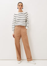 Faya Wide Leg Tailored Trouser - Caramel